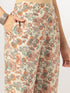 Off White Pure Cotton Floral Printed A-line Kurta Set